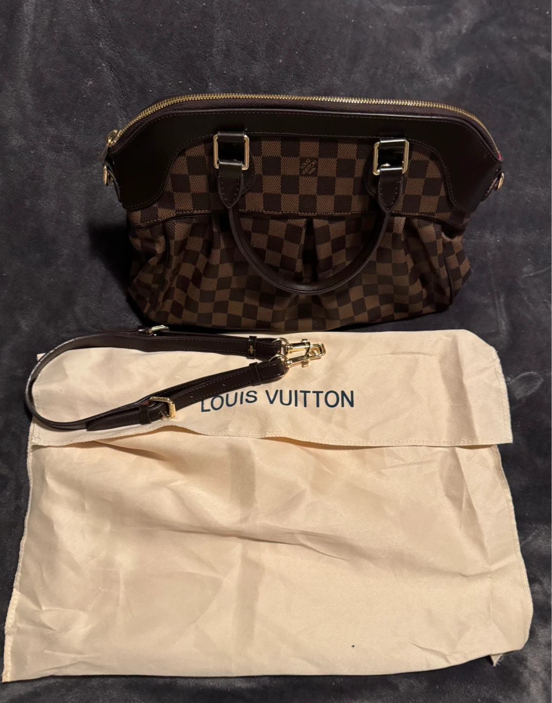 Louis Vuitton Damier Ebene Alma PM Handbag