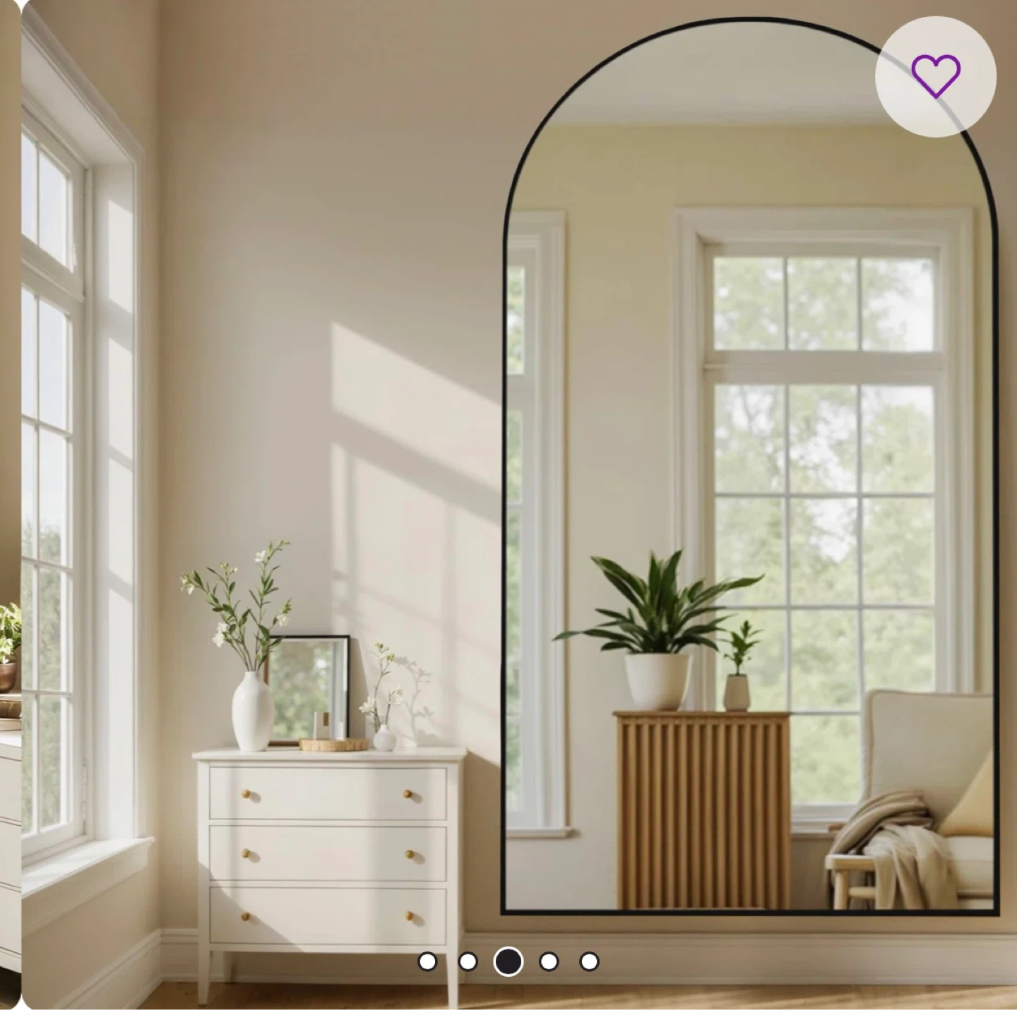 Large Arched Floor Mirror