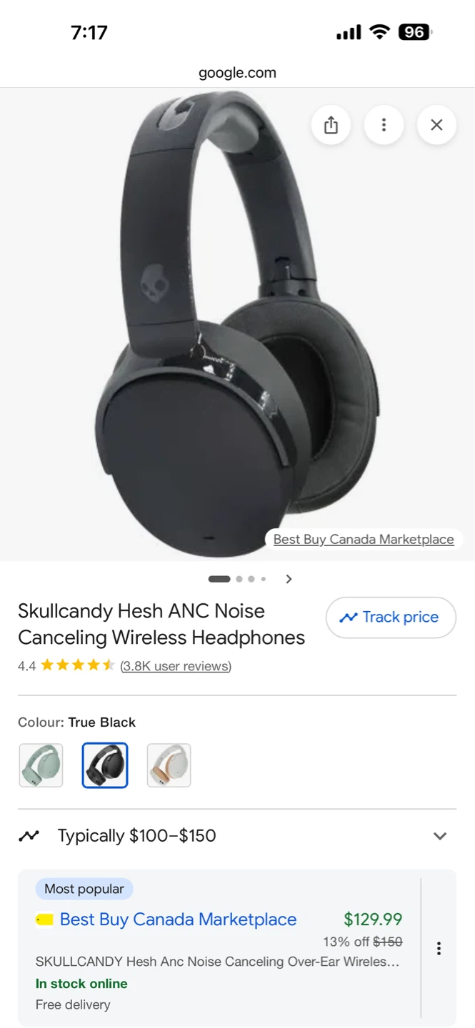 Skullcandy Hesh ANC Noise Cancelling Wireless Headphones - photo 3