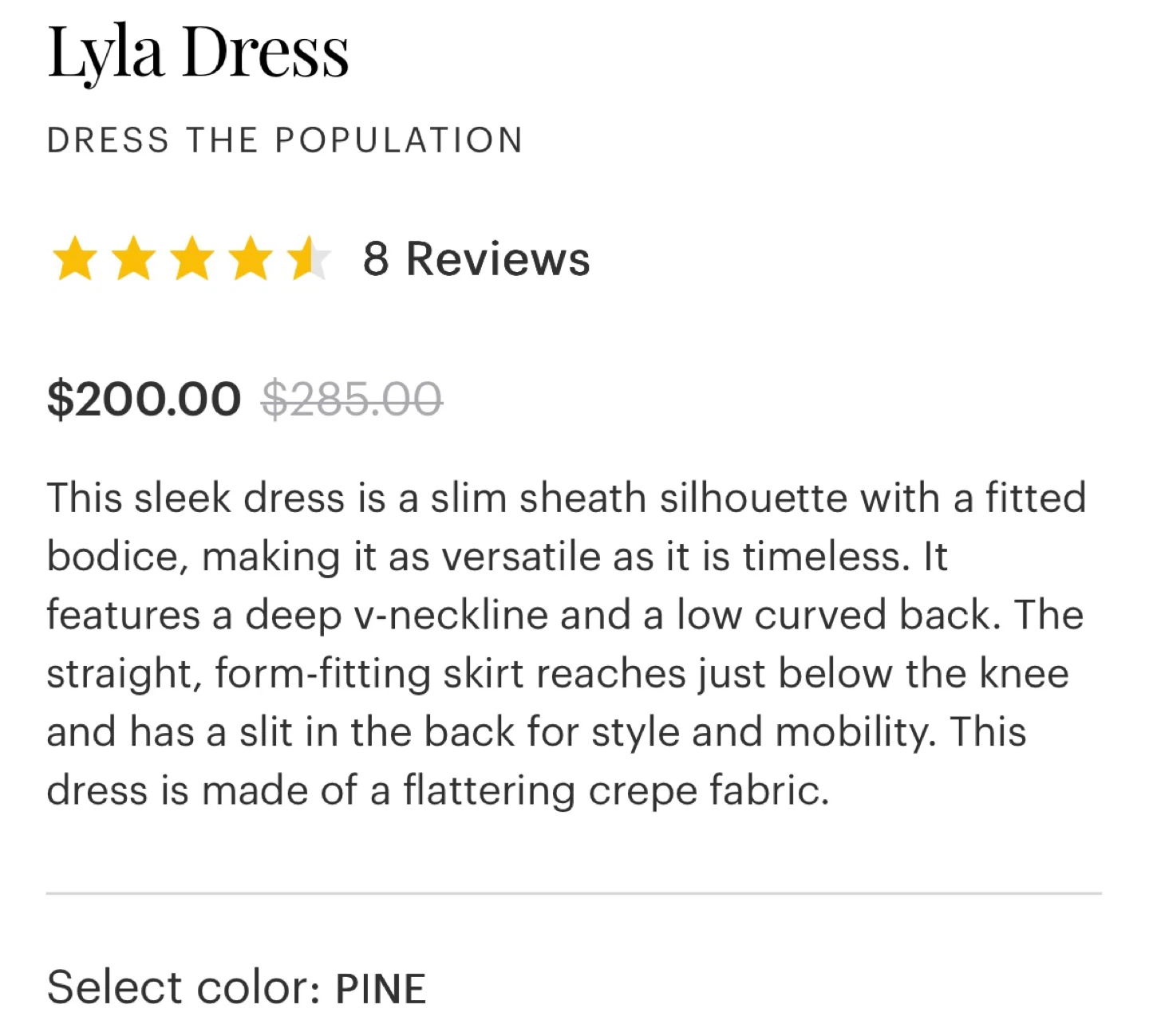 Dress the Population Lyla Dress XS - photo 5