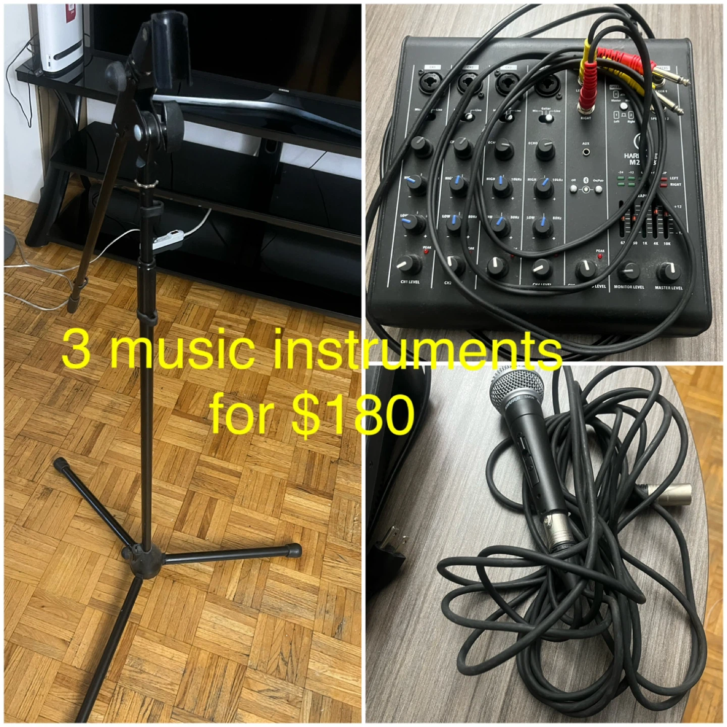 HARI M2 Mixer, Microphone, and Stand