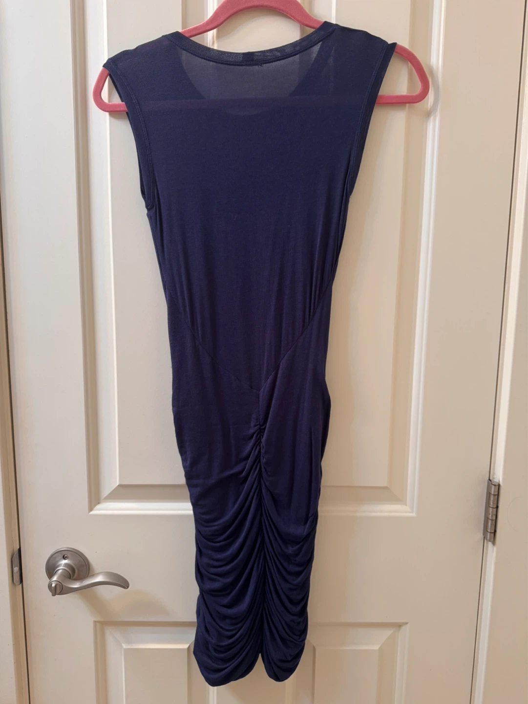 BCBGMAXAZRIA Navy Ruched Dress - XS - photo 2