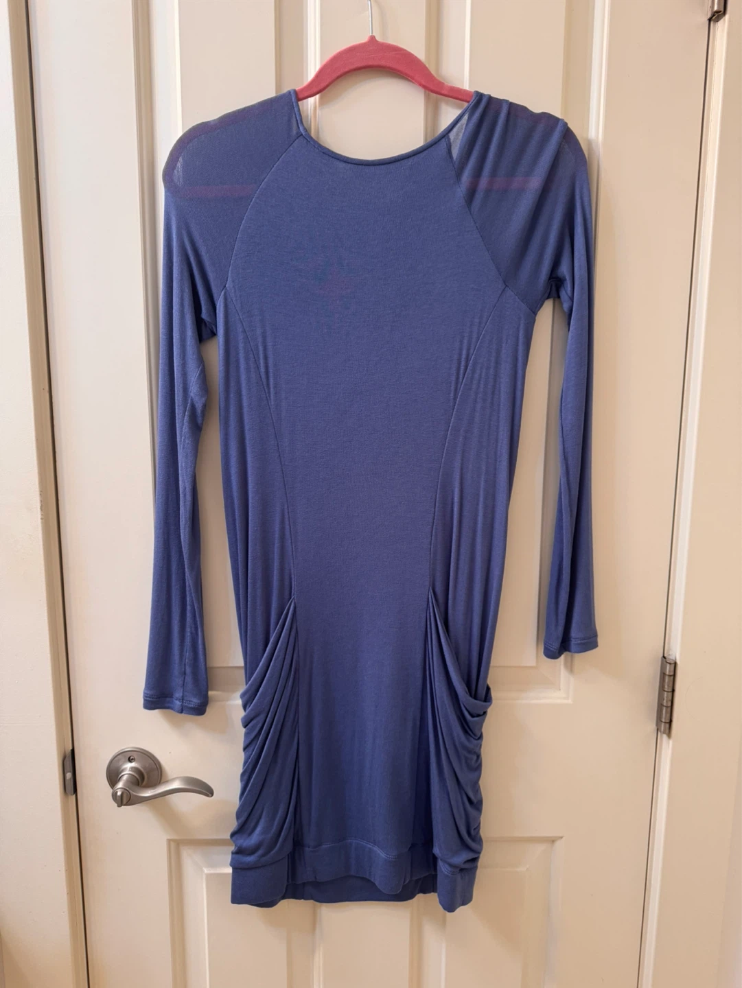 BCBGMAXAZRIA Ruched Dress Blue Size S - photo 5