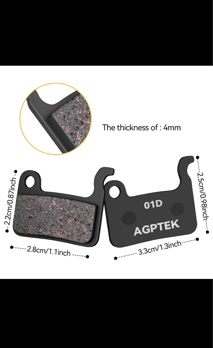 AGPTEK Bike Brake Pads - 4 Pairs - photo 4