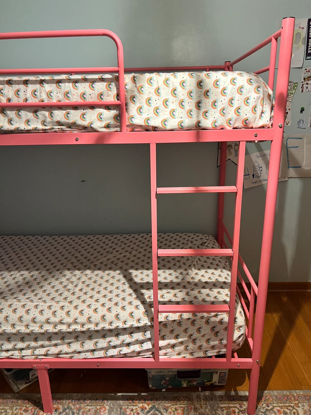 Pink Metal Twin Bunk Bed - photo 3