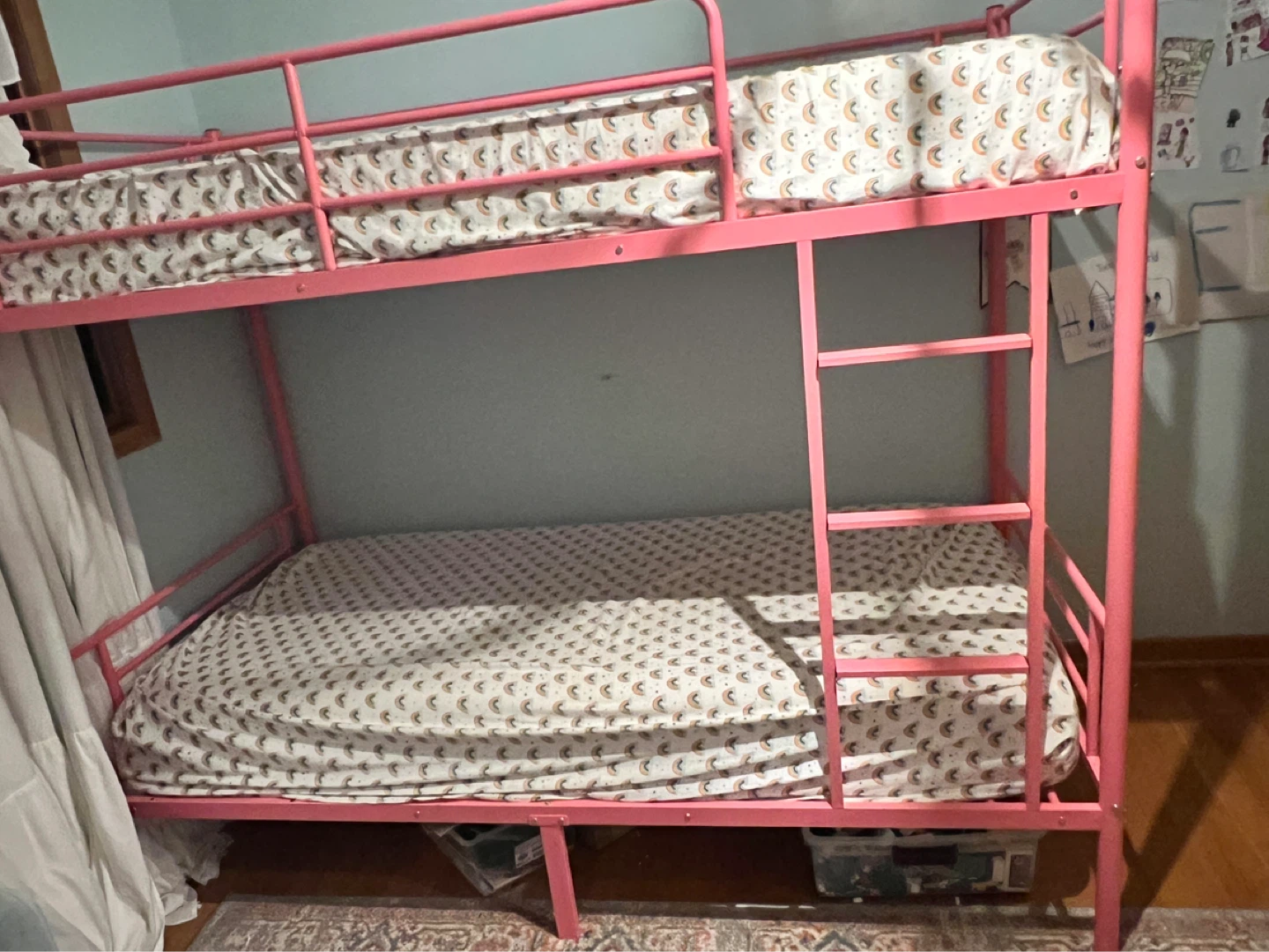 Pink Metal Twin Bunk Bed - photo 4