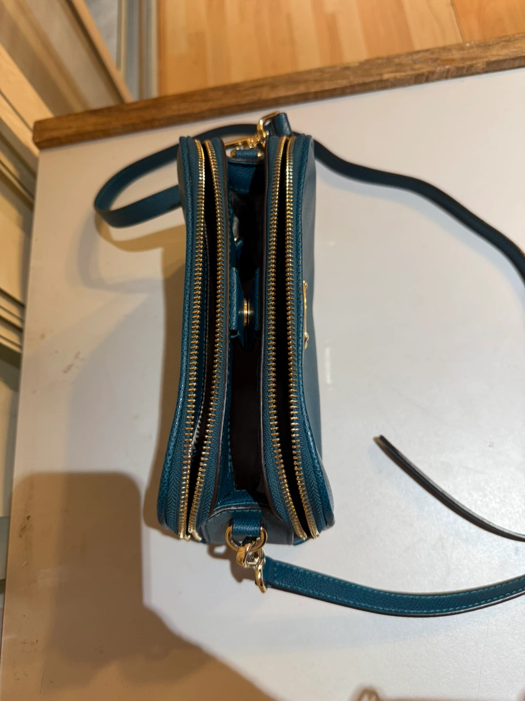 Michael Kors Teal Leather Crossbody Bag - photo 3
