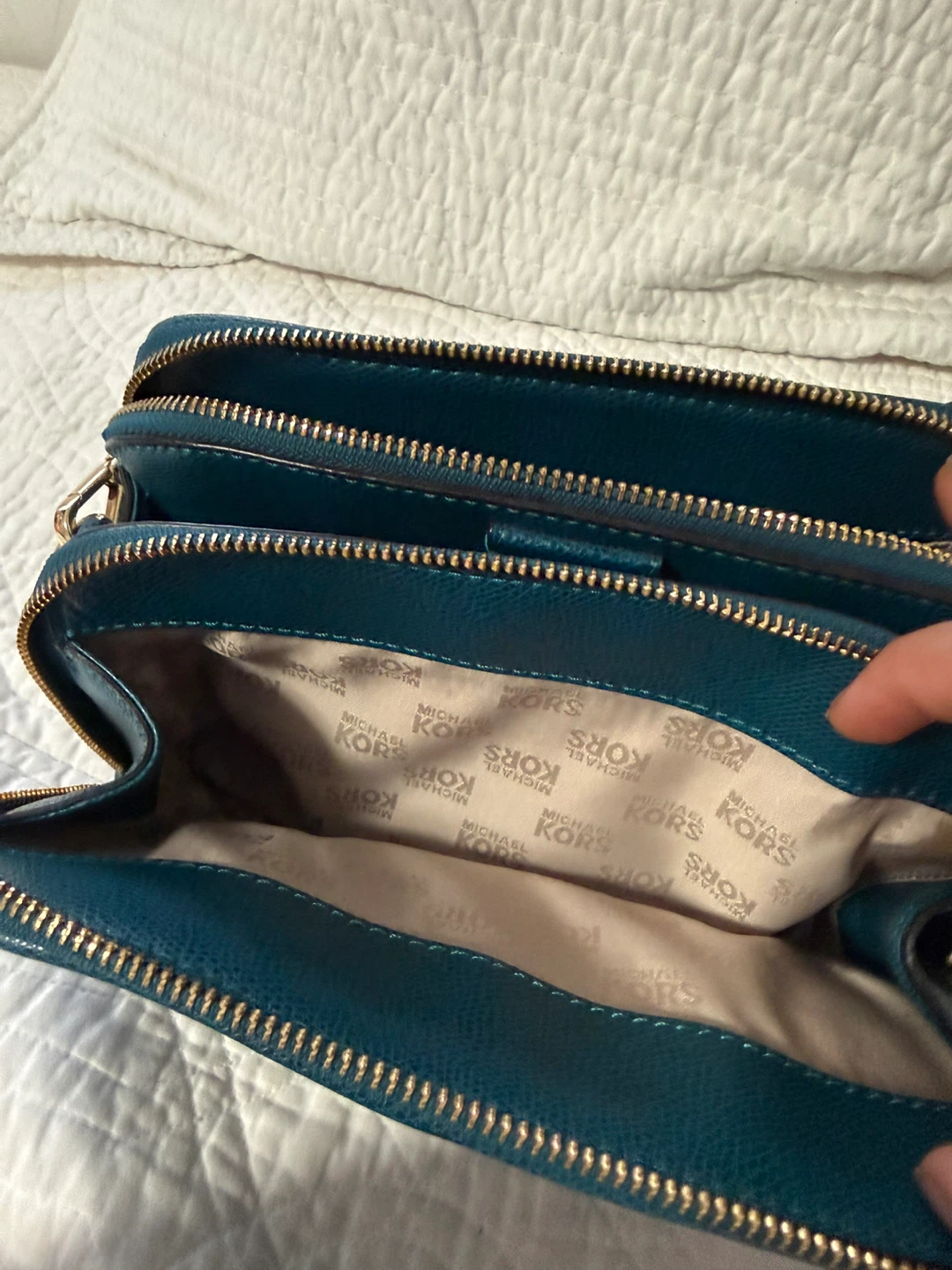Michael Kors Teal Leather Crossbody Bag - photo 5