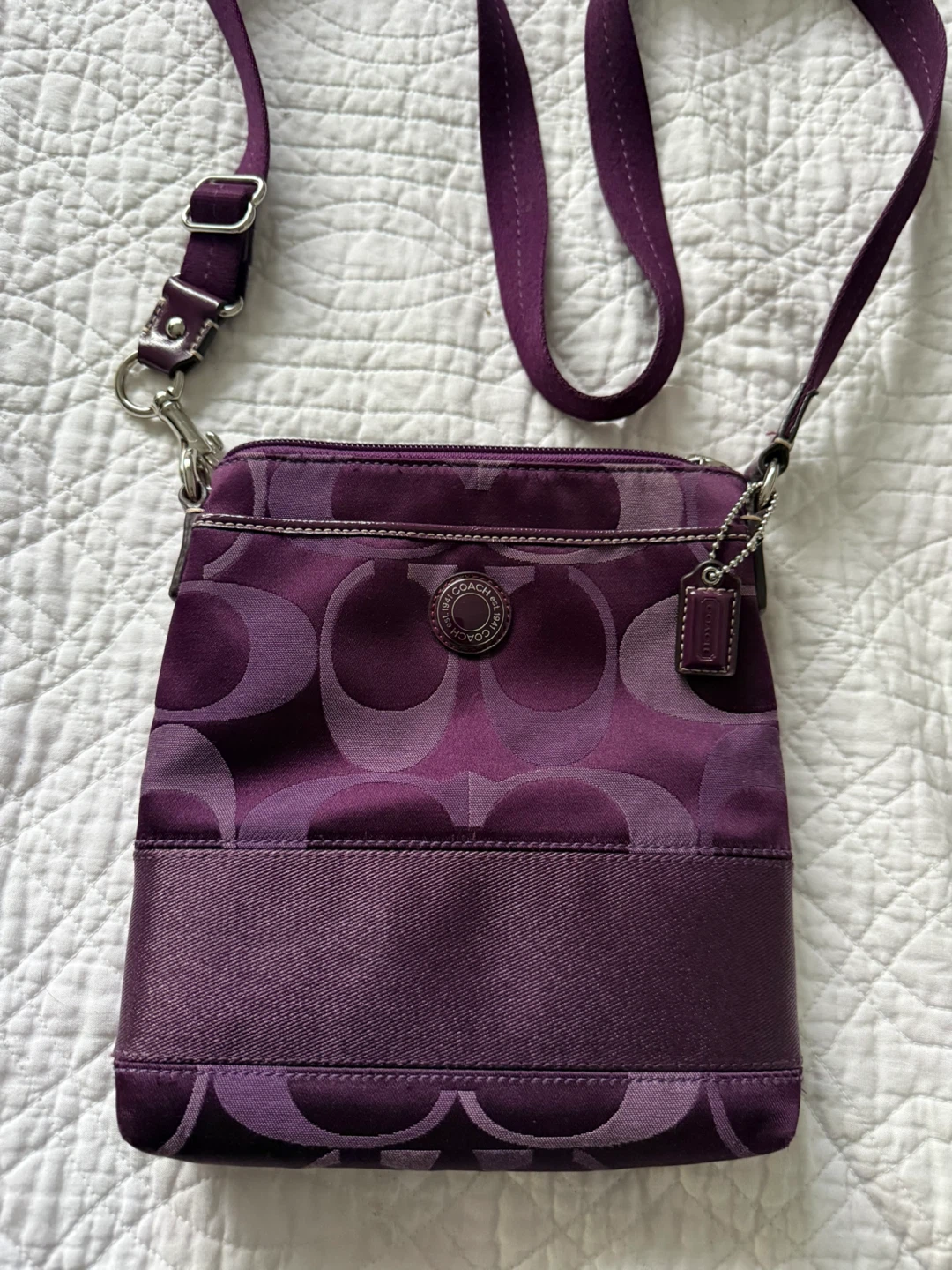 Coach Purple Signature Crossbody Bag - photo 2