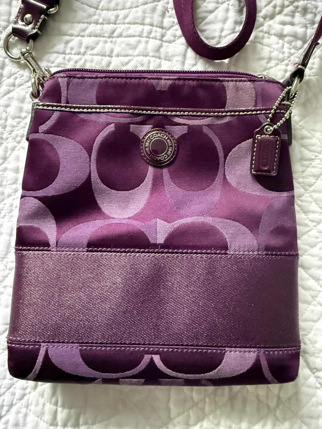 Coach Purple Signature Crossbody Bag