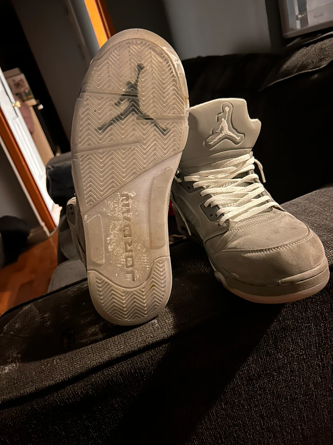 Air Jordan 5 "Wolf Grey" Sneakers - photo 3