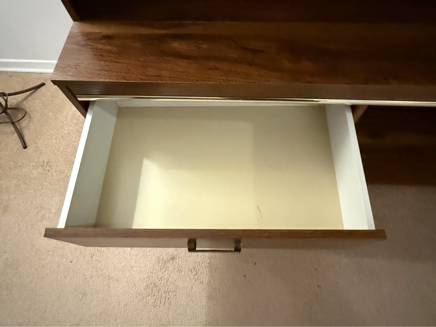 Mid-century Modern Wood Bookcase with Glass Doors - photo 5