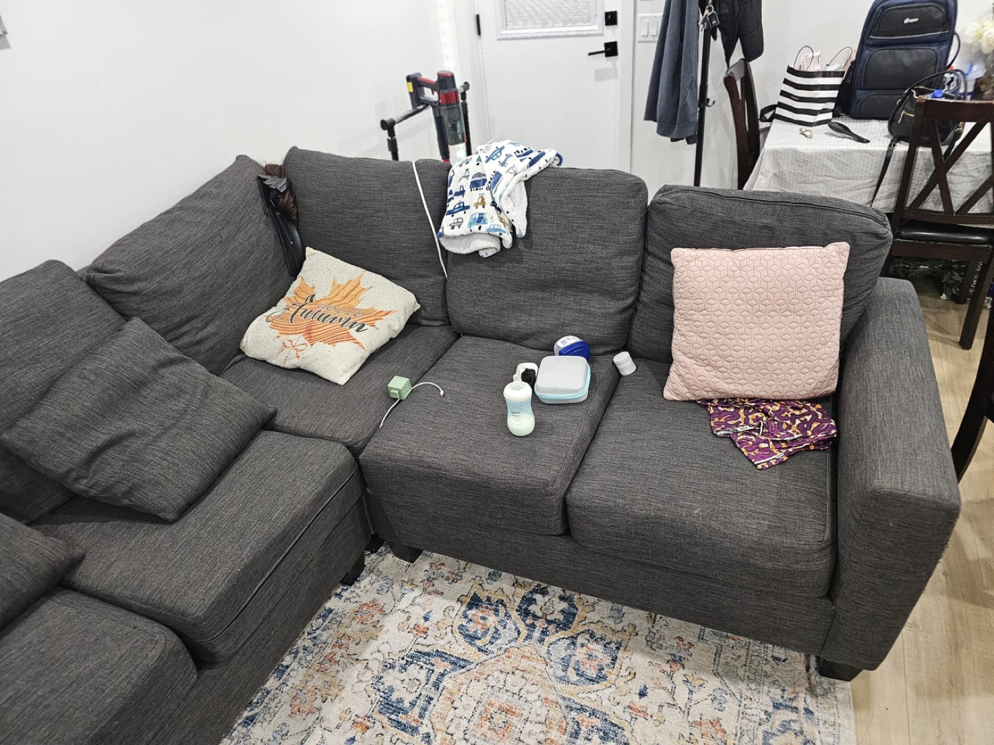 Dark Grey Sectional Sofa - photo 2