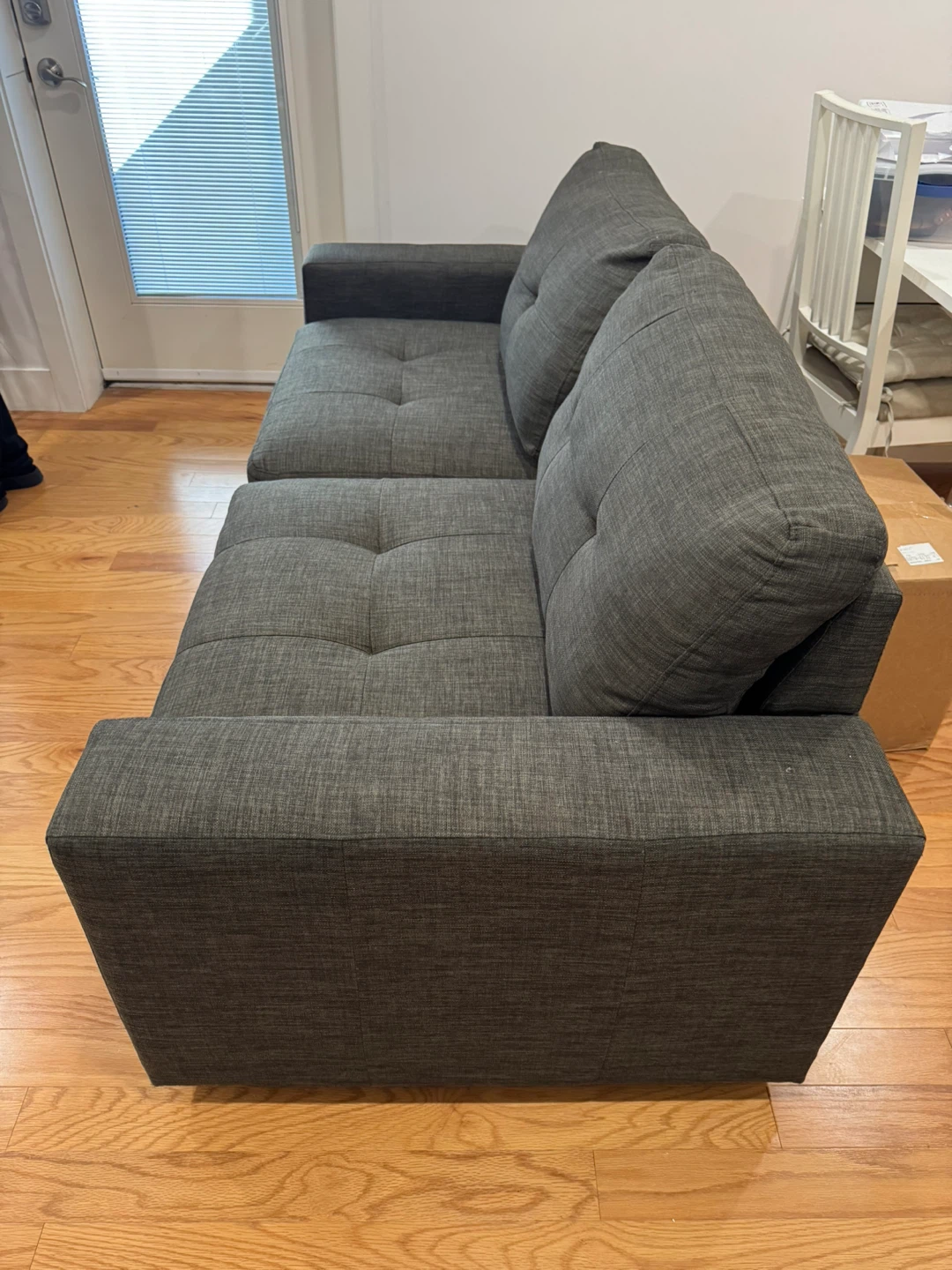 Dark Grey Tufted Sofa - photo 3