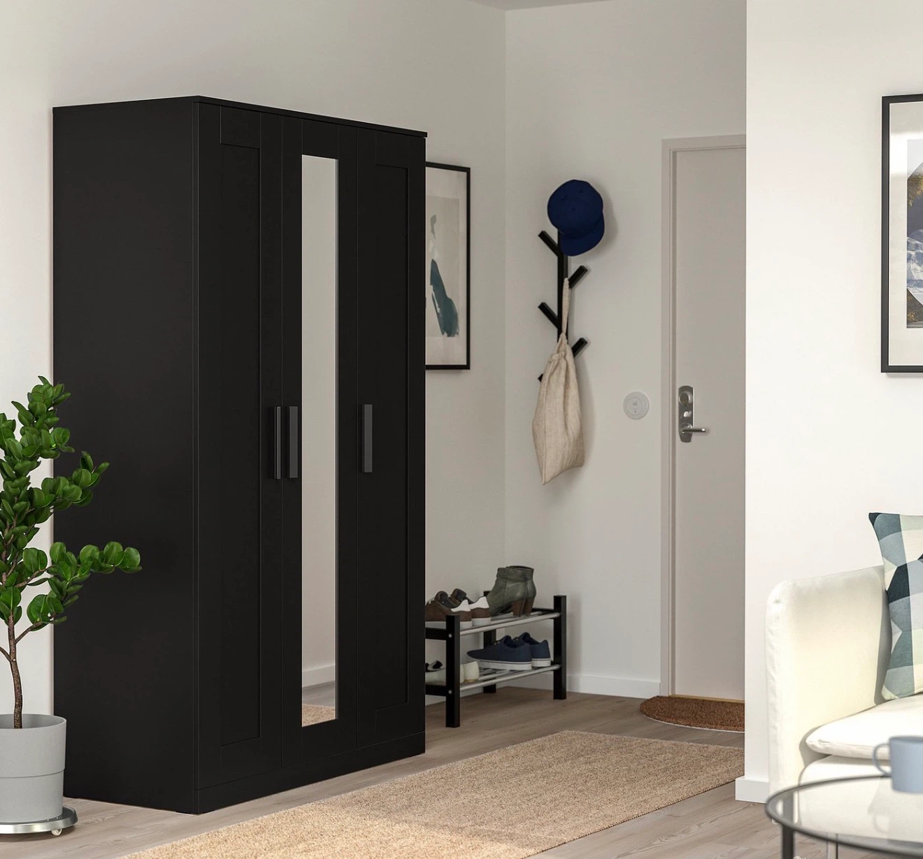 IKEA Brimnes Wardrobe with Mirrors