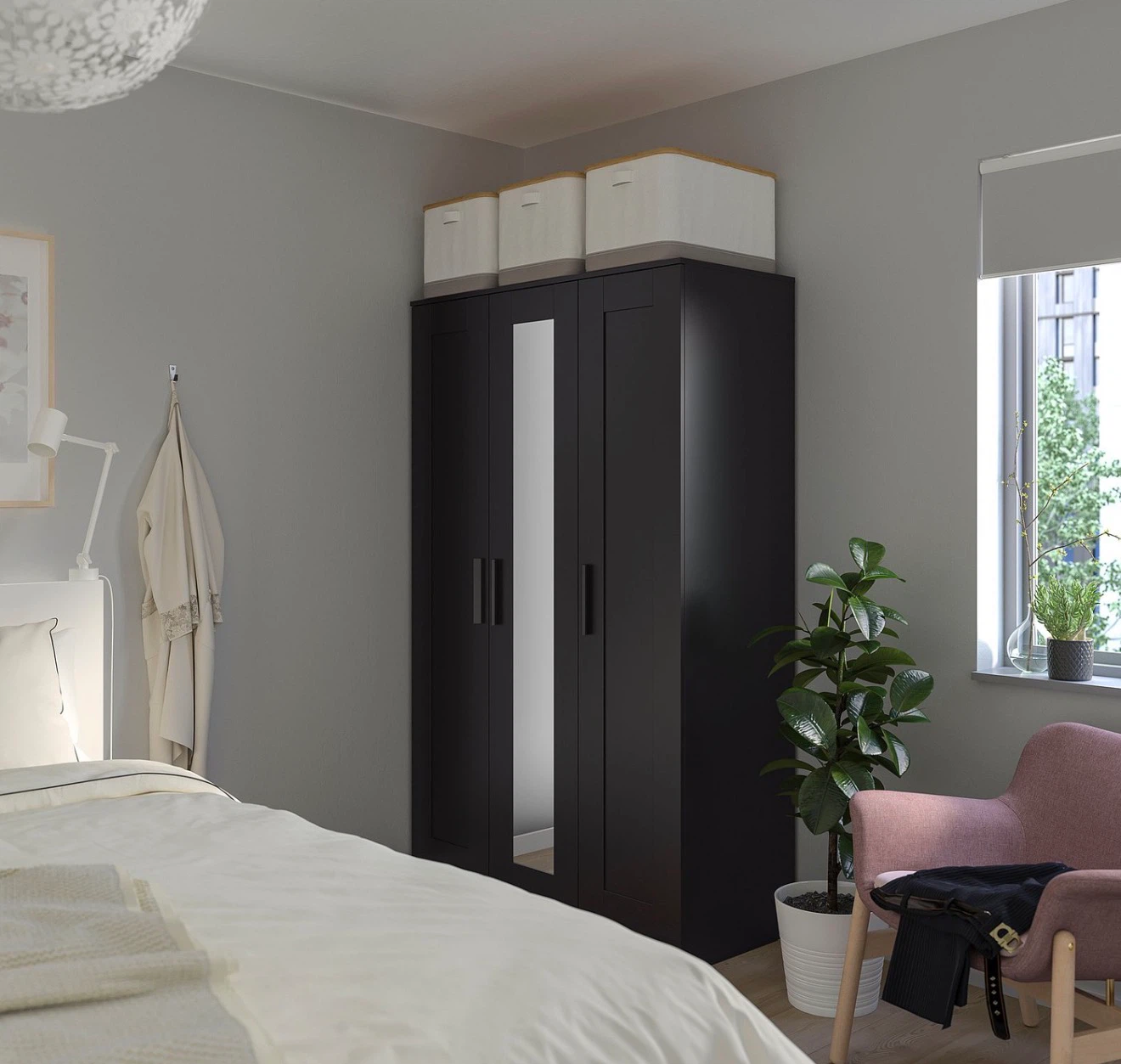 IKEA Brimnes Wardrobe with Mirrors - photo 3