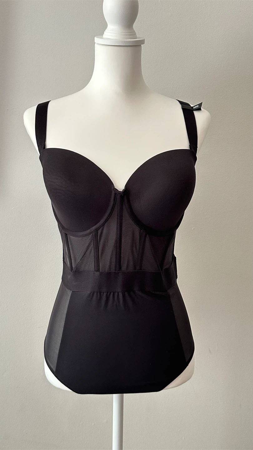 DKNY Black Corset Bodysuit 36D-36DD