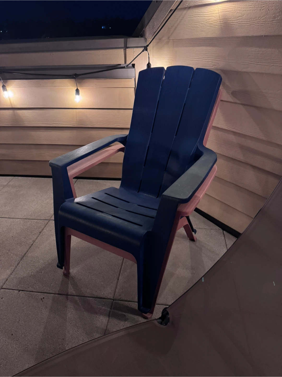 Plastic Adirondack Chairs - Blue and Pink - photo 3