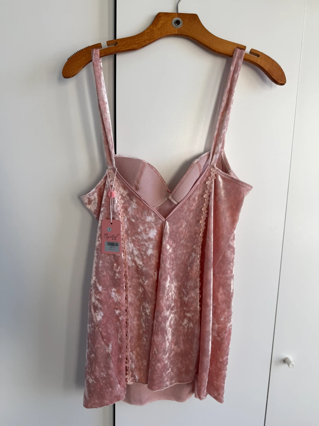 💝Pink Velvet Lingerie Slip Dress🎀 - photo 4