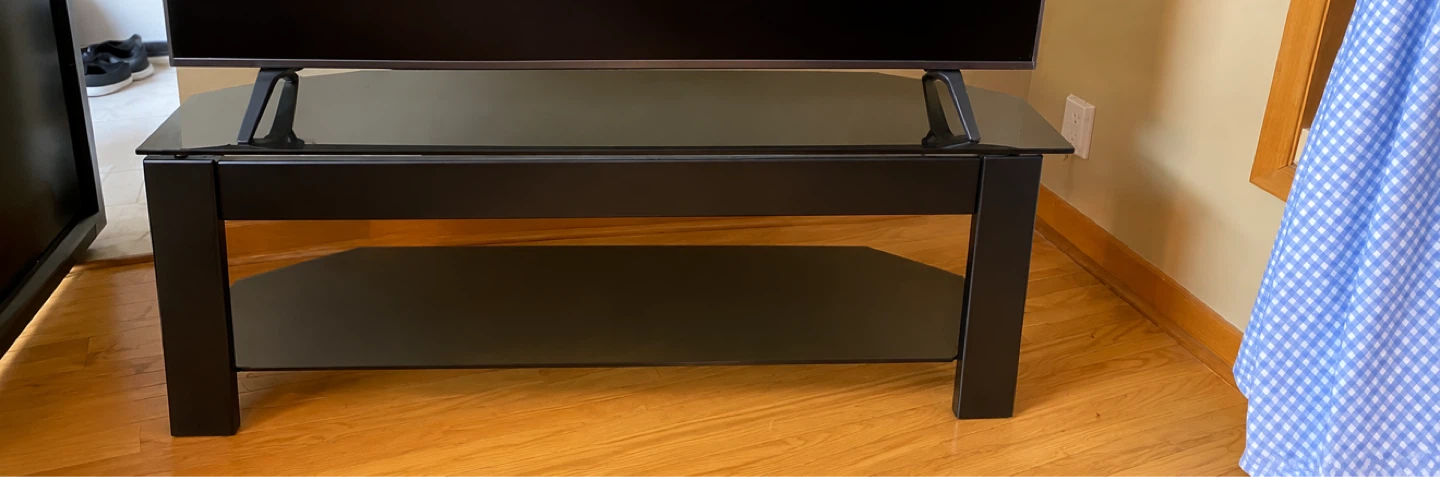 Black TV Stand with Shelf - photo 2