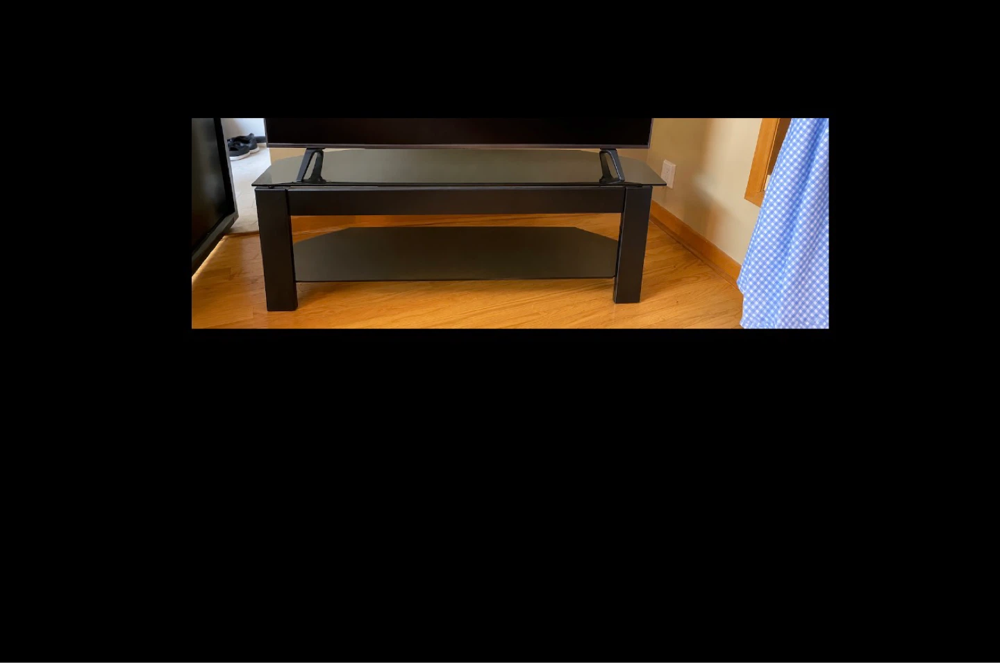 Black TV Stand with Shelf