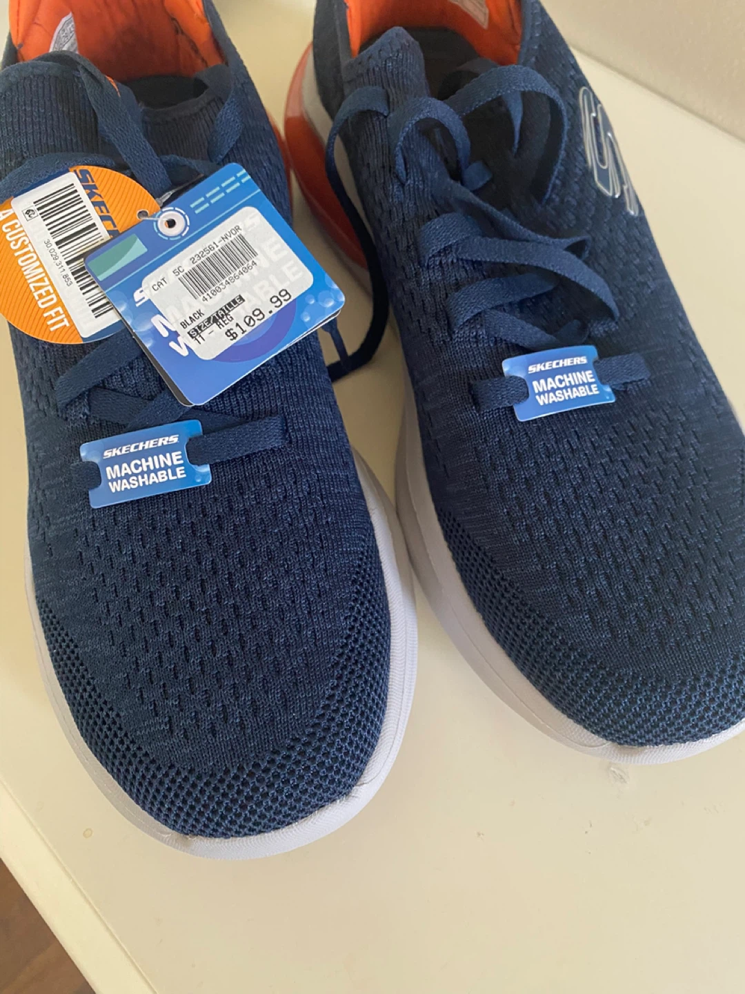 Skechers Men's Navy Blue Air-Cooled Memory Foam Sneakers - photo 3