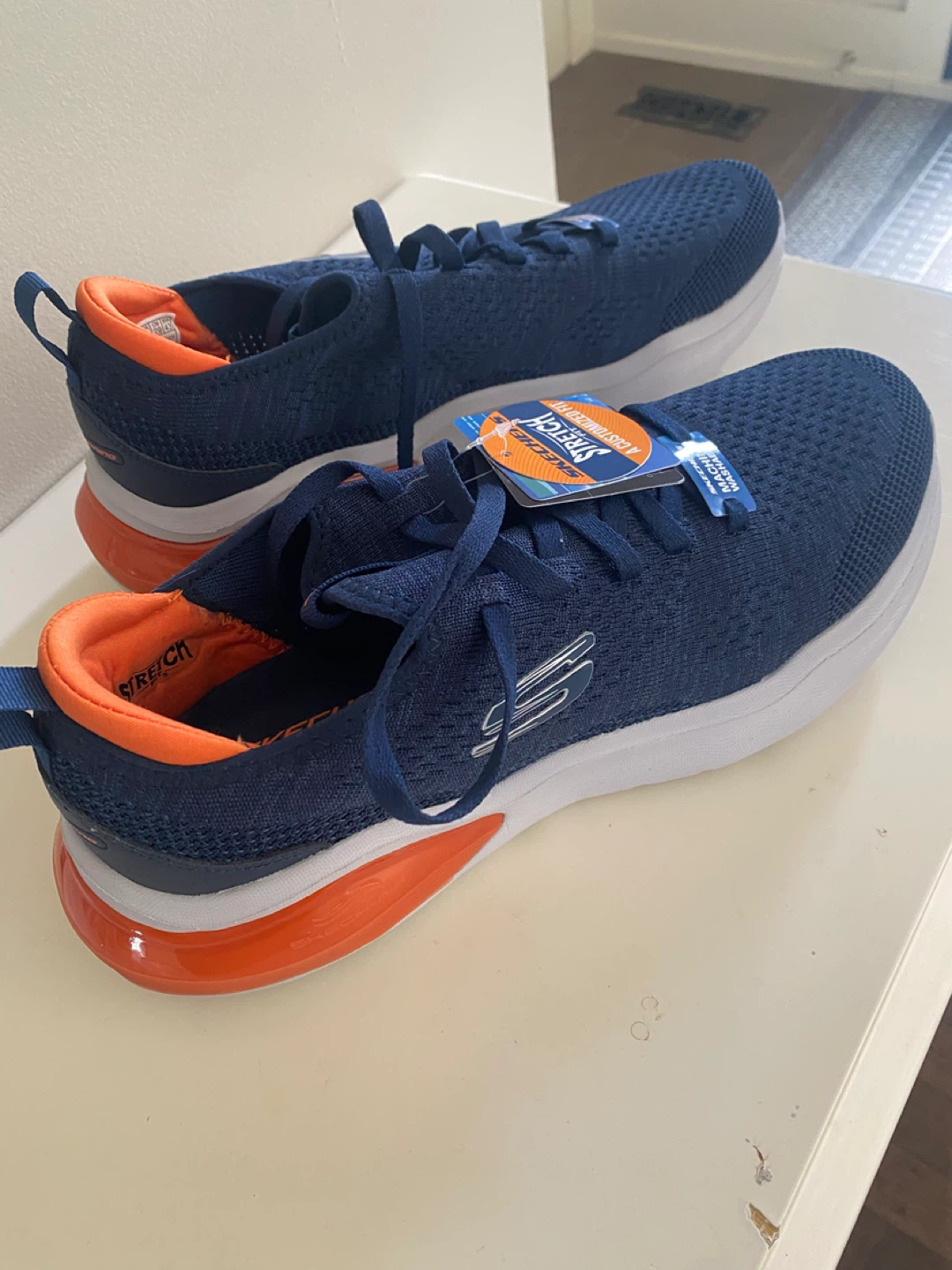 Skechers Men's Navy Blue Air-Cooled Memory Foam Sneakers