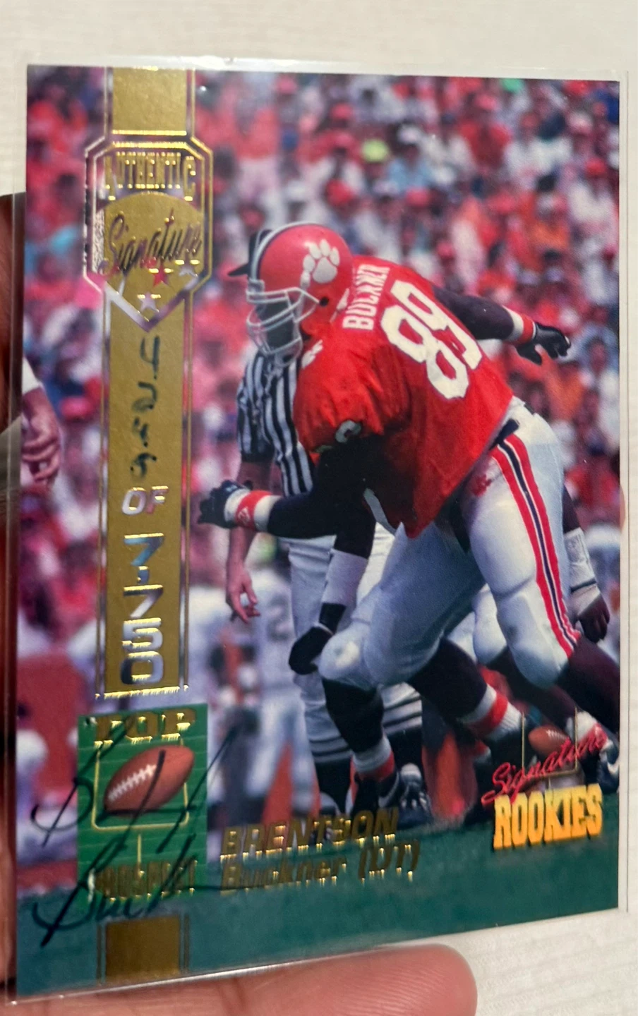 Brentson Buckner 1994 Signature Rookies Football Card - photo 4