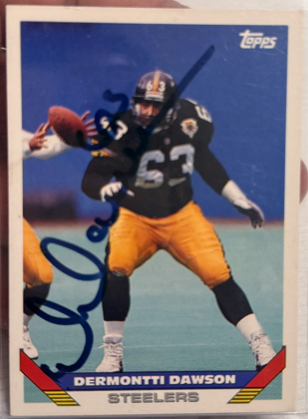 Dermontti Dawson Autographed 1993 Topps Football Card