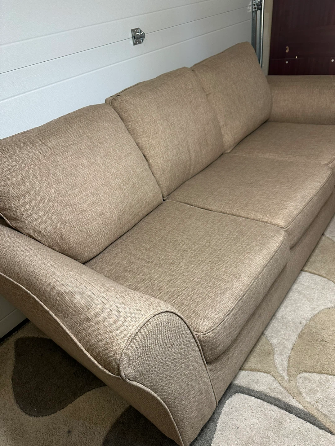 88” Brown Fabric Couch – Clean & Comfortable - photo 5