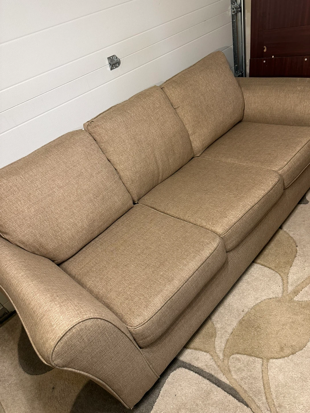 88” Brown Fabric Couch – Clean & Comfortable - photo 4