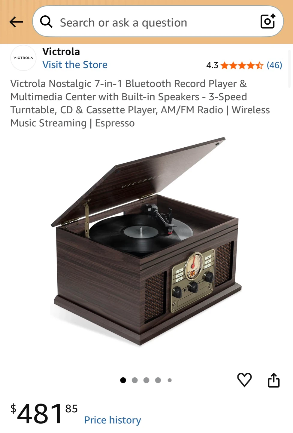 Victrola 6-in-1 Bluetooth LP Player & Multimedia Center - photo 2