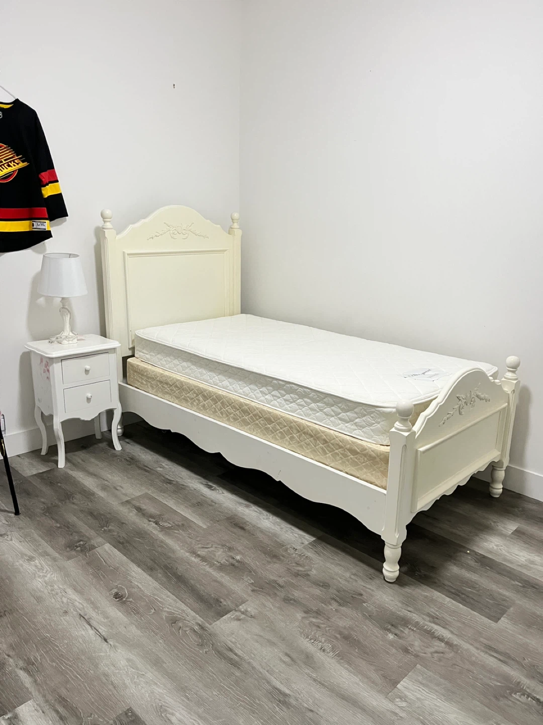 TWIN Bed Frame / Side Table / Table Light