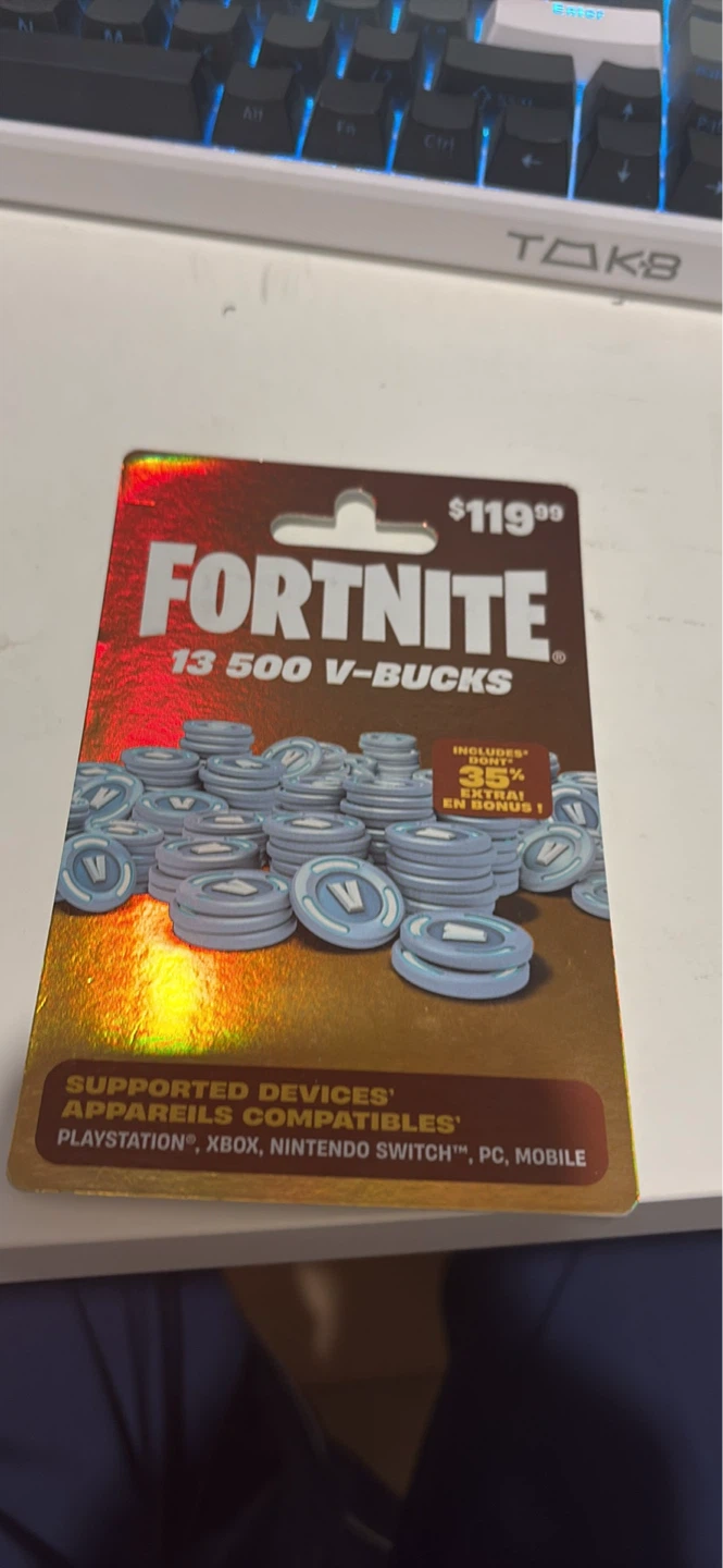 Fortnite 13,500 V-Bucks Gift Card