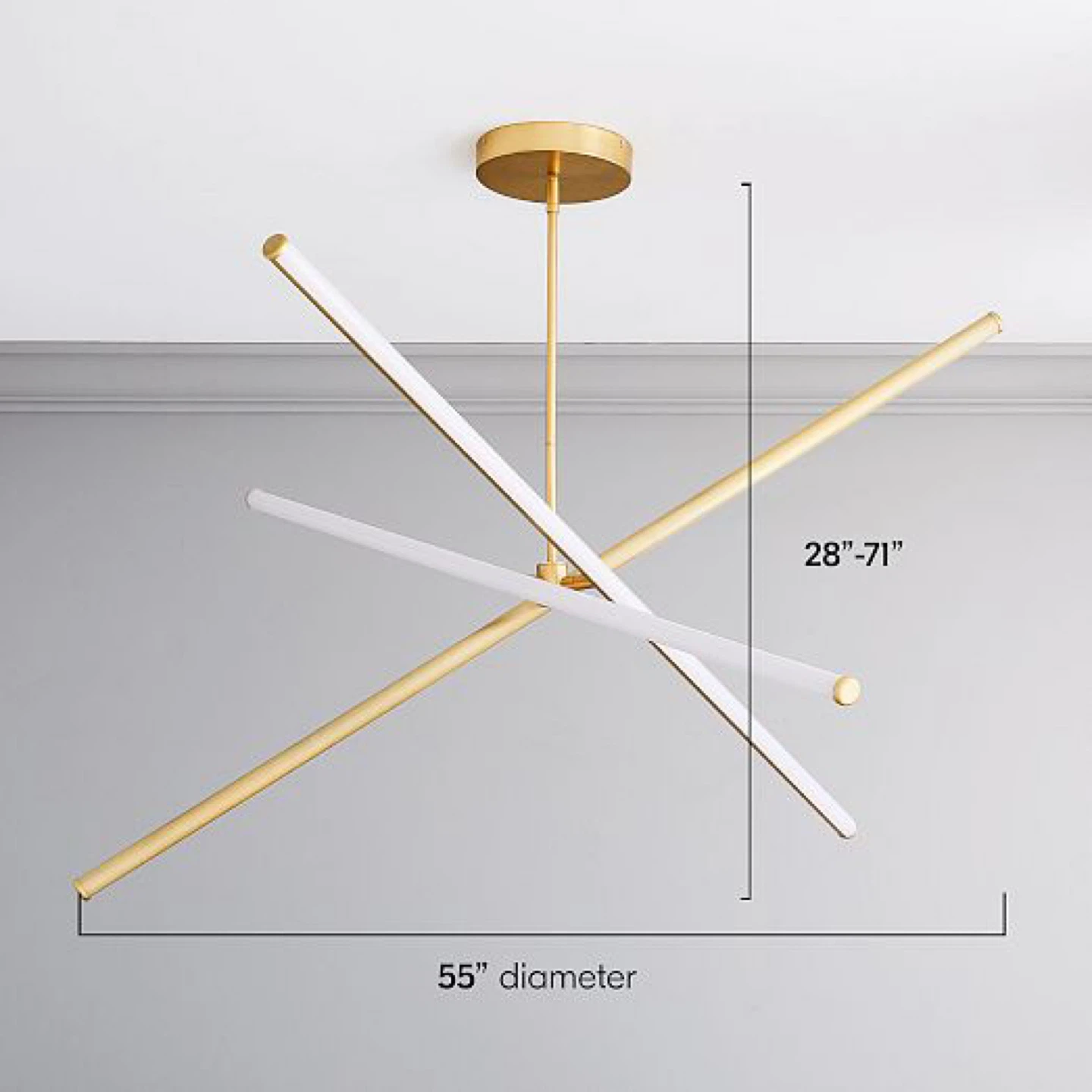 West Elm LED Light Rods Chandelier - photo 2