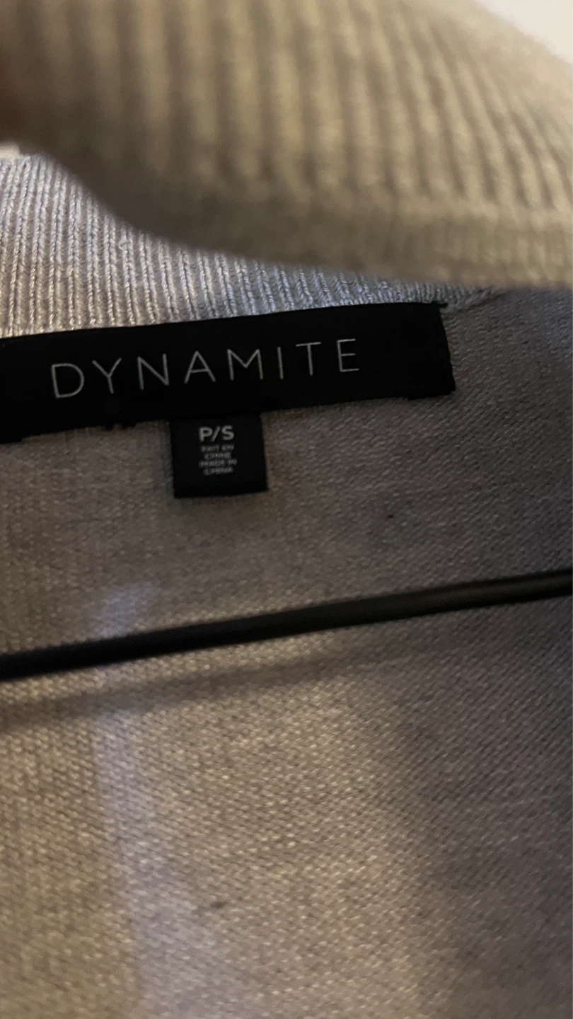 DYNAMITE Grey Knit Wrap Dress with Cutout - P/S - photo 4