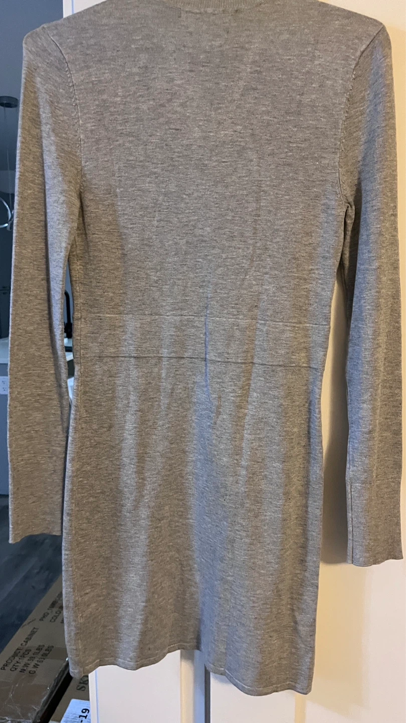 DYNAMITE Grey Knit Wrap Dress with Cutout - P/S - photo 5