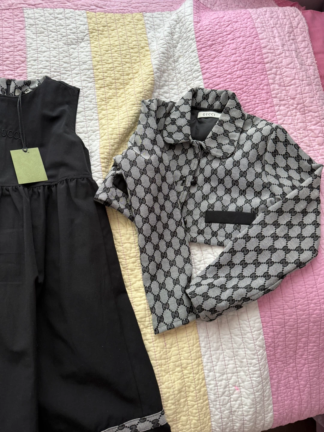 Gucci Black Dress with GG Monogram Trim - Size 10-11Y - photo 2