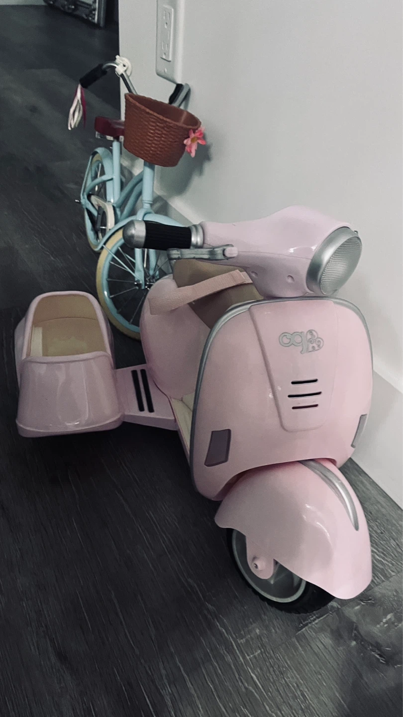 Our Generation Pink Scooter with Sidecar