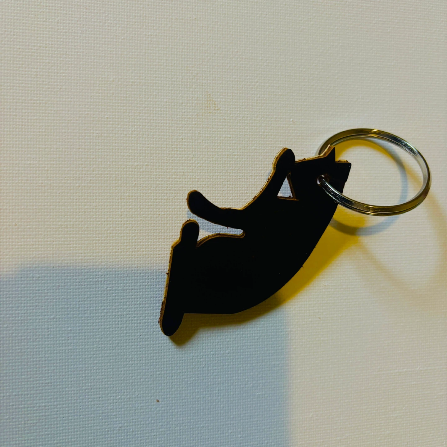 Leather Cat Keychain - photo 2