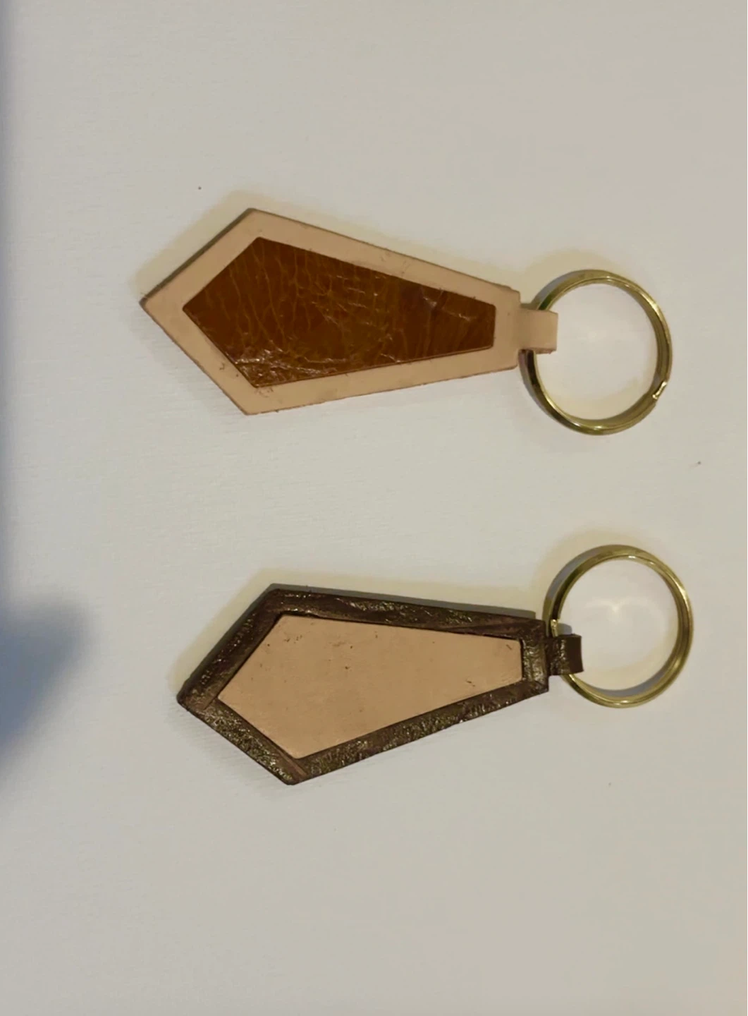 Handmade Leather Keychains - Set of 2