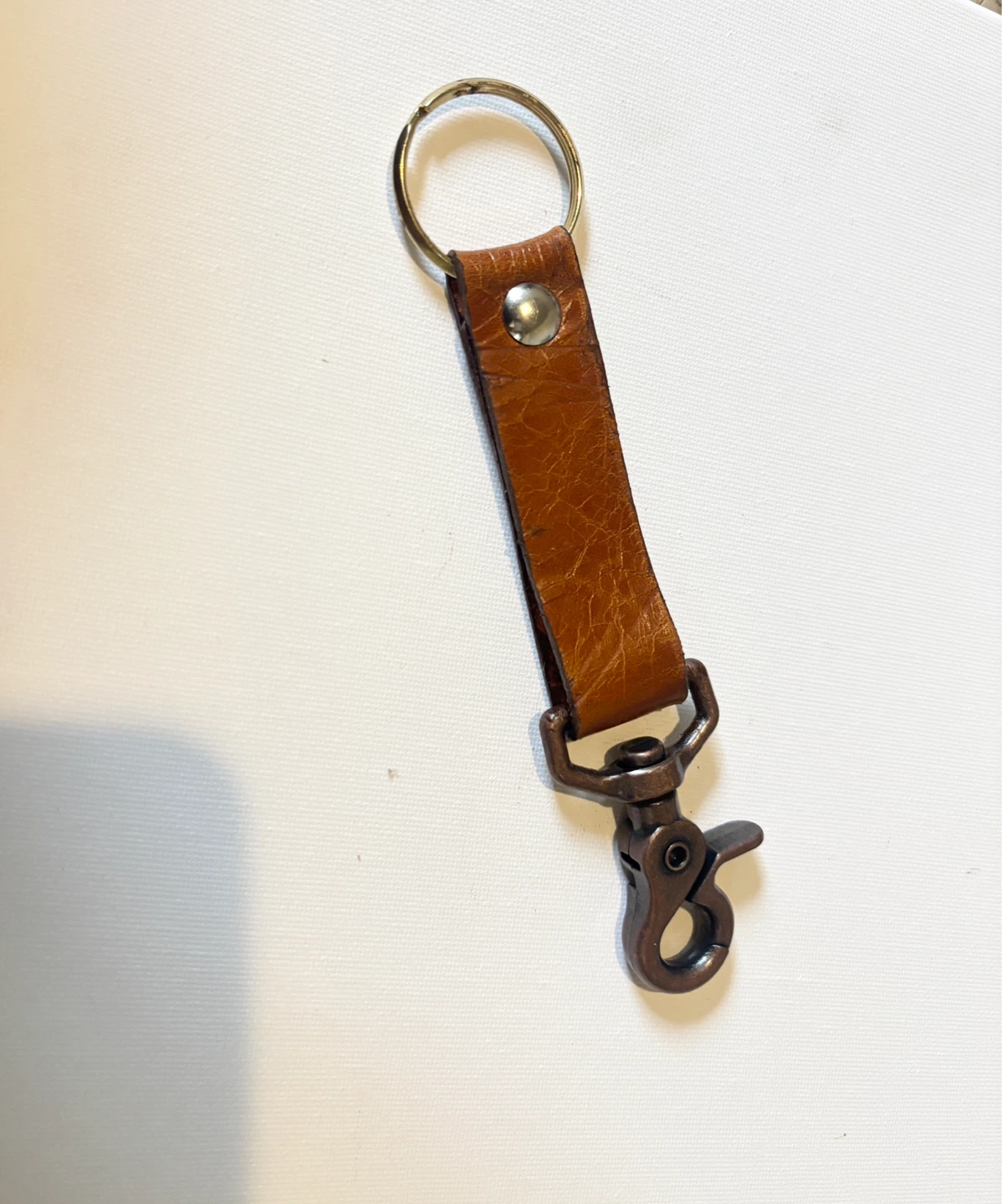 Leather Keychain with Lobster Clasp - photo 2