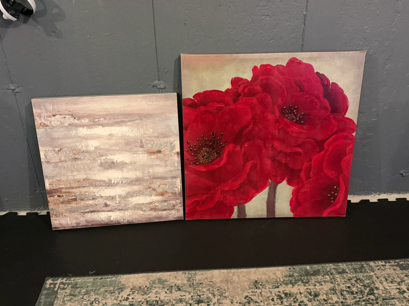 Canvas Wall Art Set - Red Poppies and Abstract Landscape - photo 2