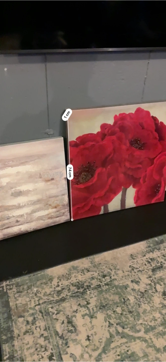Canvas Wall Art Set - Red Poppies and Abstract Landscape - photo 4