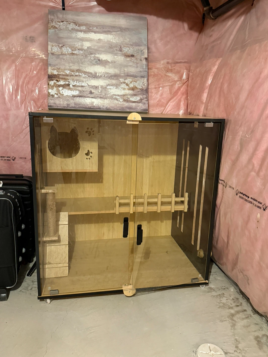 Wooden Cat Condo with Clear Doors - photo 2