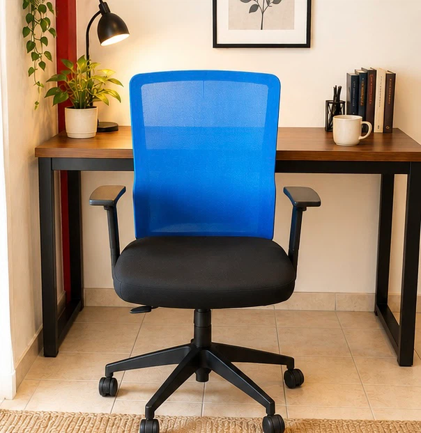 Blue Mesh Back Office Chair