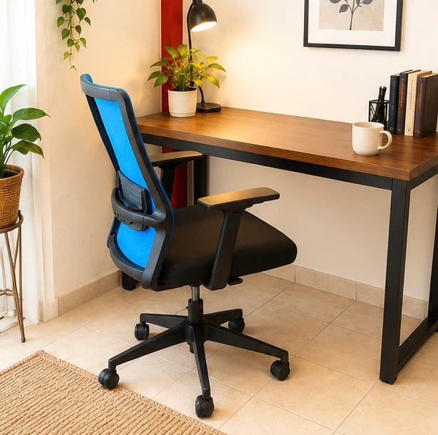 Blue Mesh Back Office Chair - photo 3
