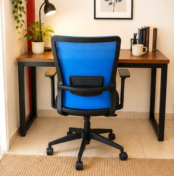 Blue Mesh Back Office Chair - photo 4