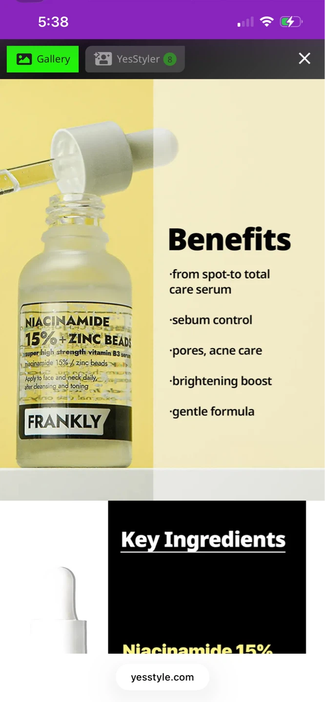 FRANKLY Niacinamide 15% + Zinc Beads Serum - photo 2