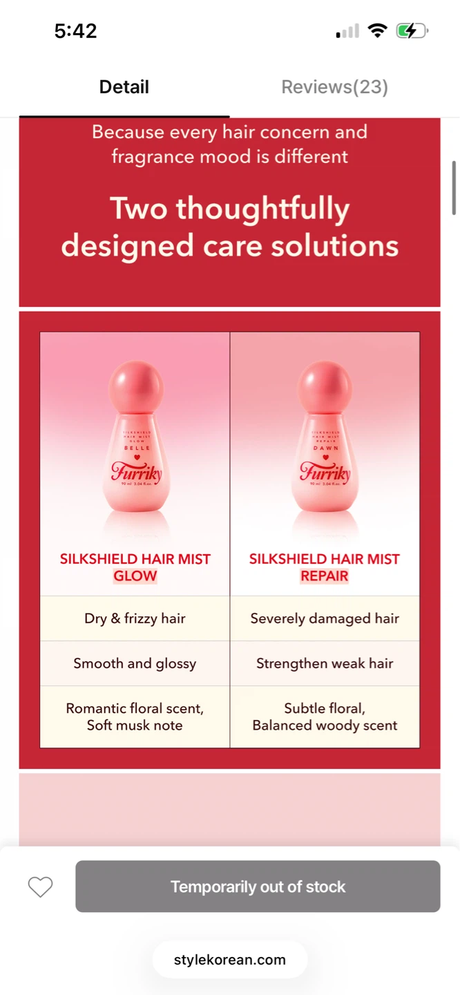 Furriky SilkShield Hair Mist 90ml #Repair Dawn - photo 2
